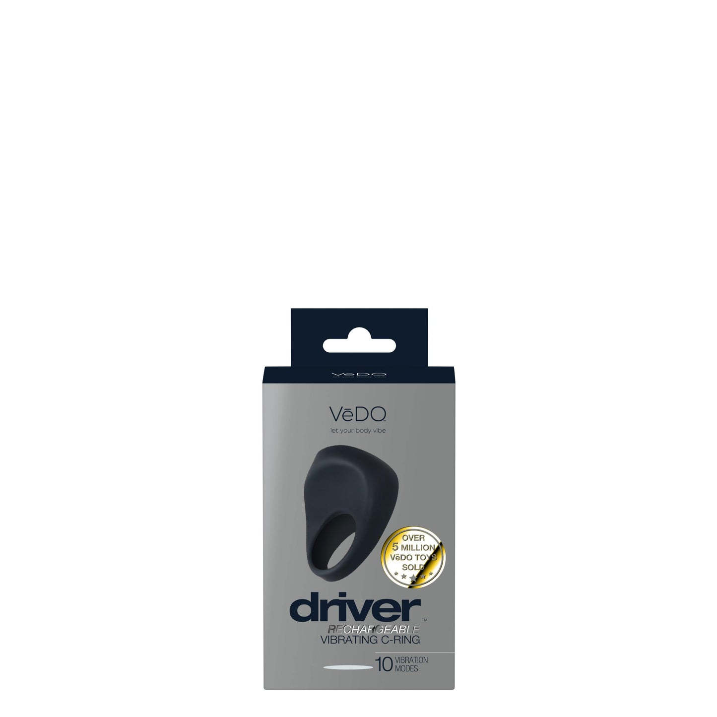 Driver Rechargeable Vibrating C-Ring - Black | 850052871055 | Available at EroticWarehouse.com