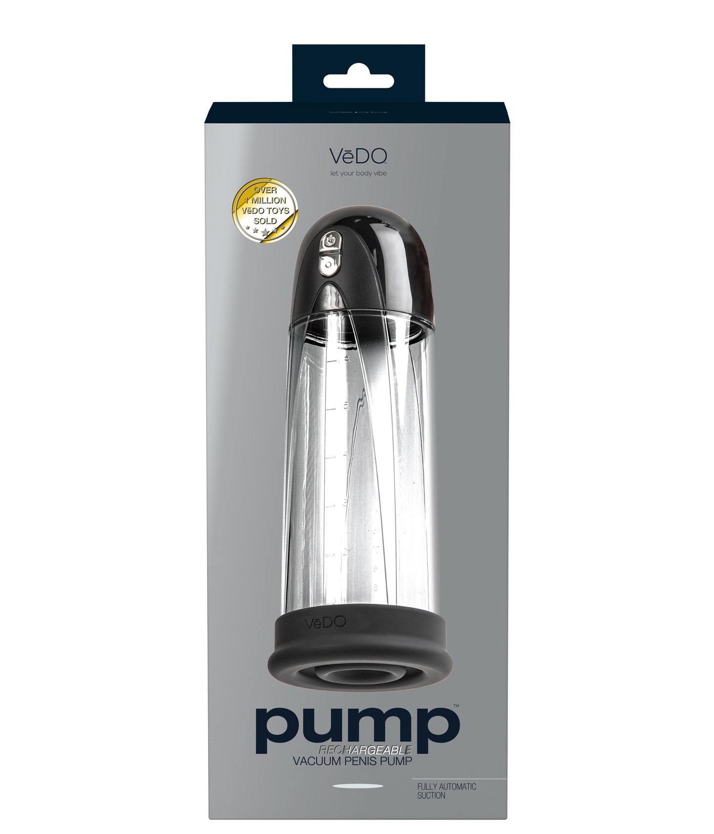 Pump Rechargeable Vacuum Penis - Just Black | 716053727589 | Available at EroticWarehouse.com