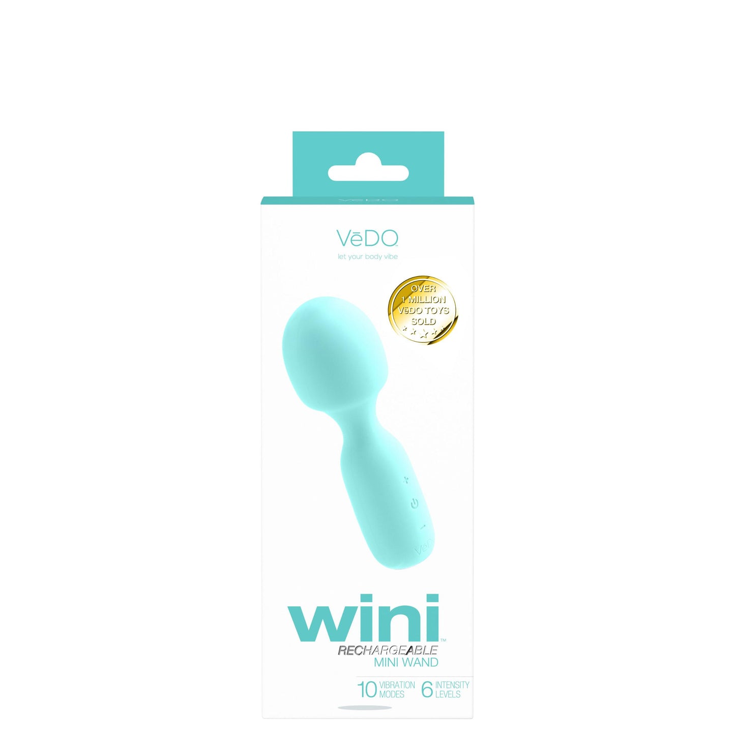 Wini Rechargeable Mini Wand - Turquoise | 716053727909 | Available at EroticWarehouse.com