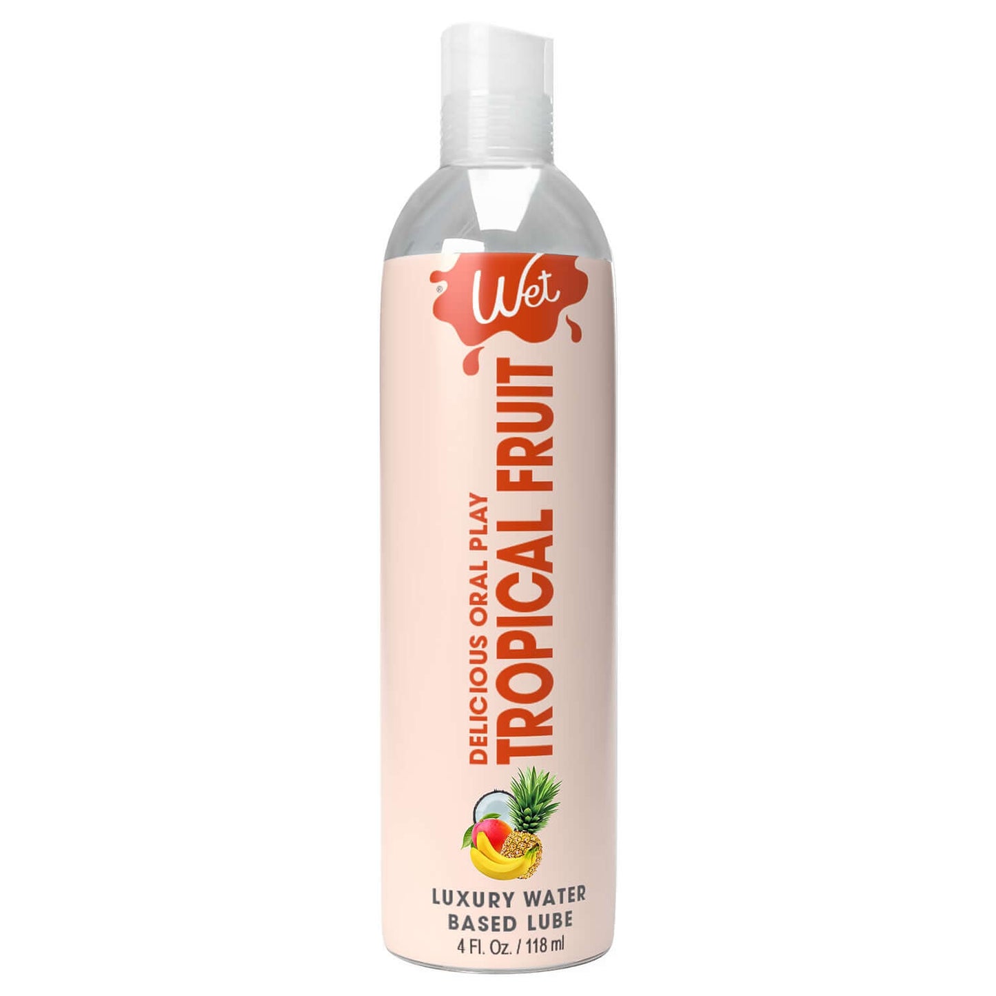 Wet Delicious Oral Play - Tropical Fruit - Waterbased Flavored Lubricant 4 Oz | 716222215176 | Available at EroticWarehouse.com