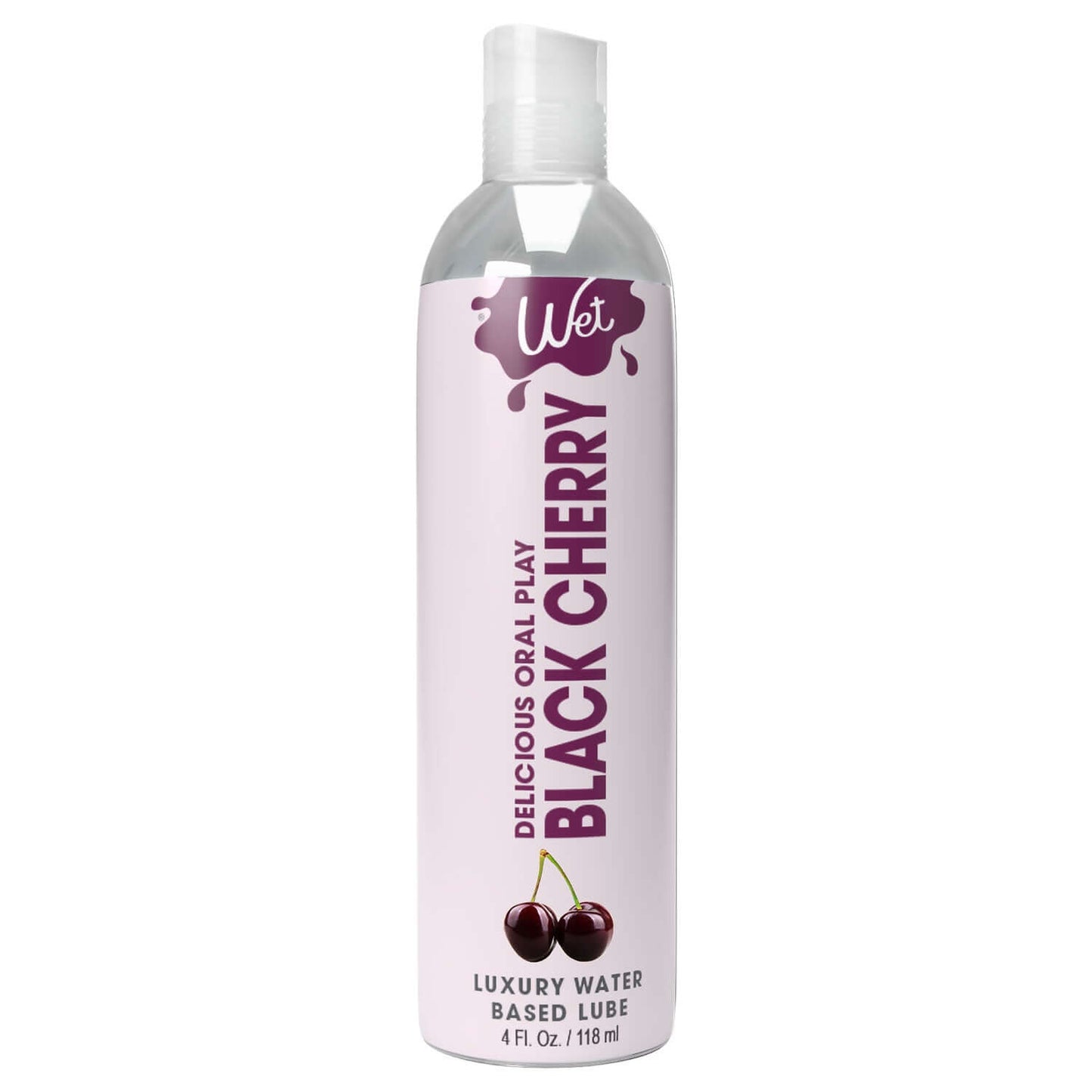 Wet Delicious Oral Play - Black Cherry - Waterbase Flavored Lubricant 4 Oz | 716222215282 | Available at EroticWarehouse.com