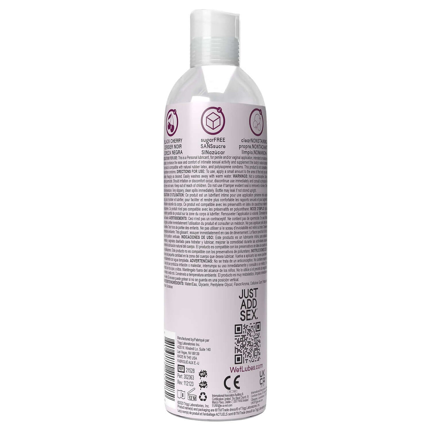 Wet Delicious Oral Play - Black Cherry - Waterbase Flavored Lubricant 4 Oz | 716222215282 | Available at EroticWarehouse.com