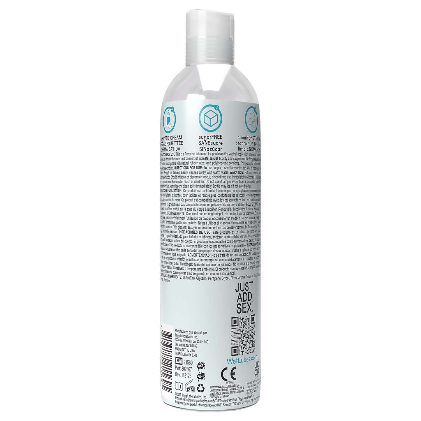 Wet Delicious Oral Play - Whipped Cream - Waterbased Flavored Lubricant 4 Oz | 716222215695 | Available at EroticWarehouse.com