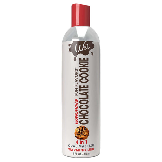 Wet Warming Fun Flavors - Chocolate Cookie - 4 in 1 Lubricant 4 Oz | 716222215848 | Available at EroticWarehouse.com