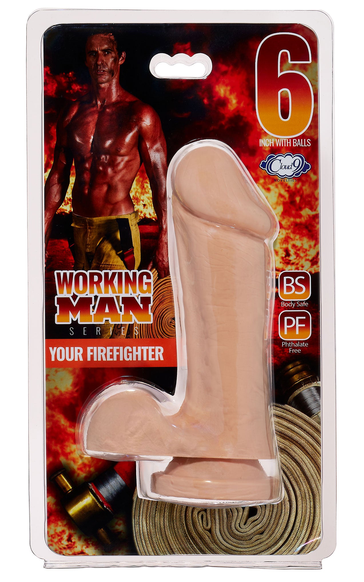 Cloud 9 Working Man 6 Inch With Balls - Your Firefighter - Light | 850013016914 | Available at EroticWarehouse.com