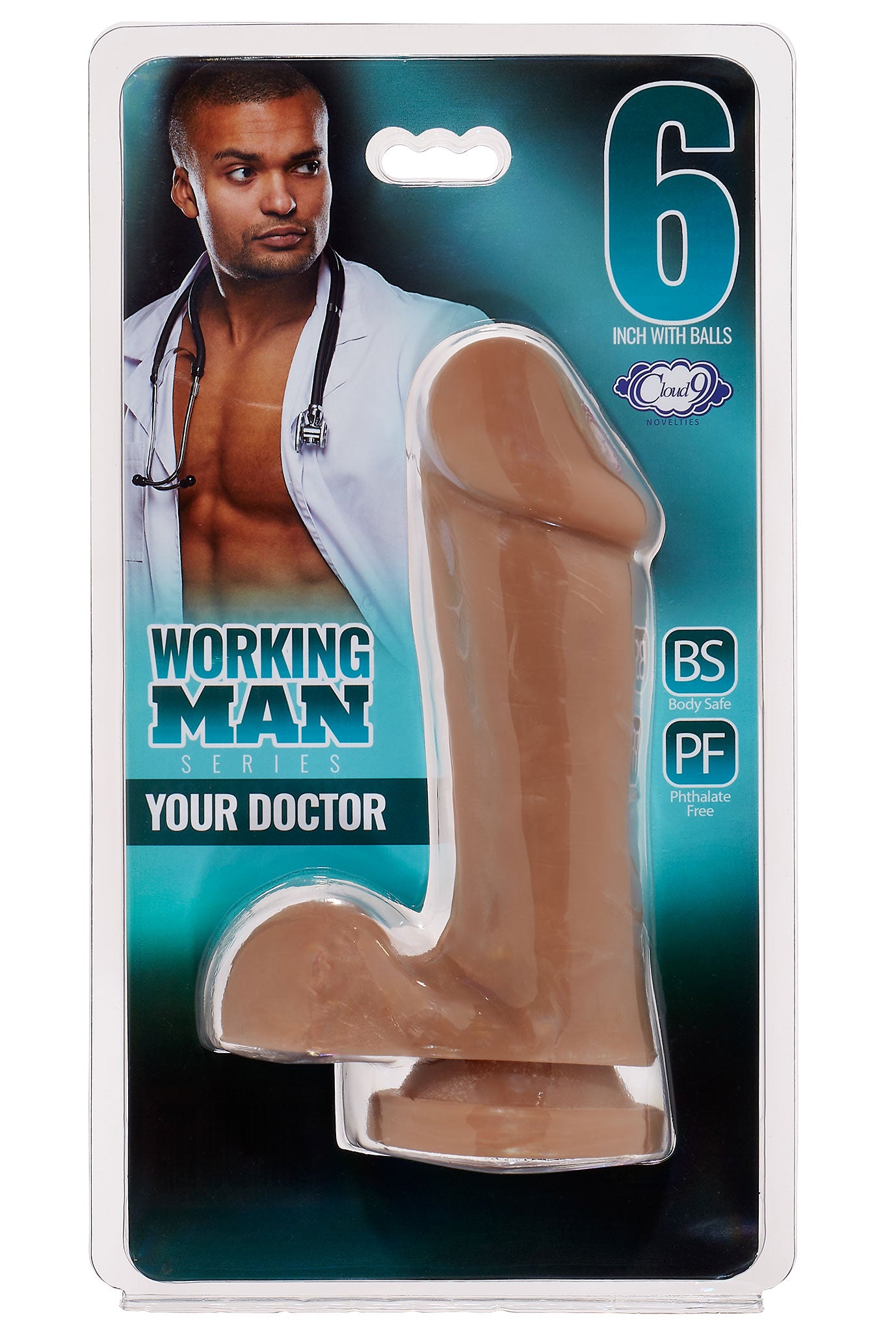 Cloud 9 Working Man 6 Inch With Balls - Your Doctor - Tan | 850013016921 | Available at EroticWarehouse.com