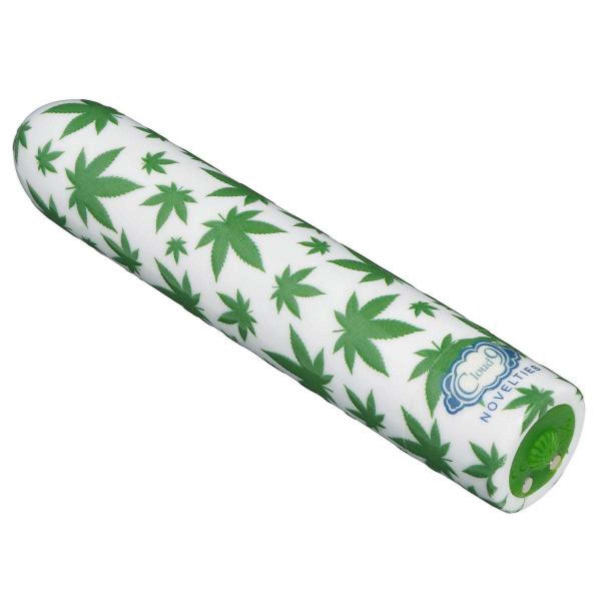 420 Slim Cannabis Leaf Vibe - White/green | 850047085139 | Available at EroticWarehouse.com