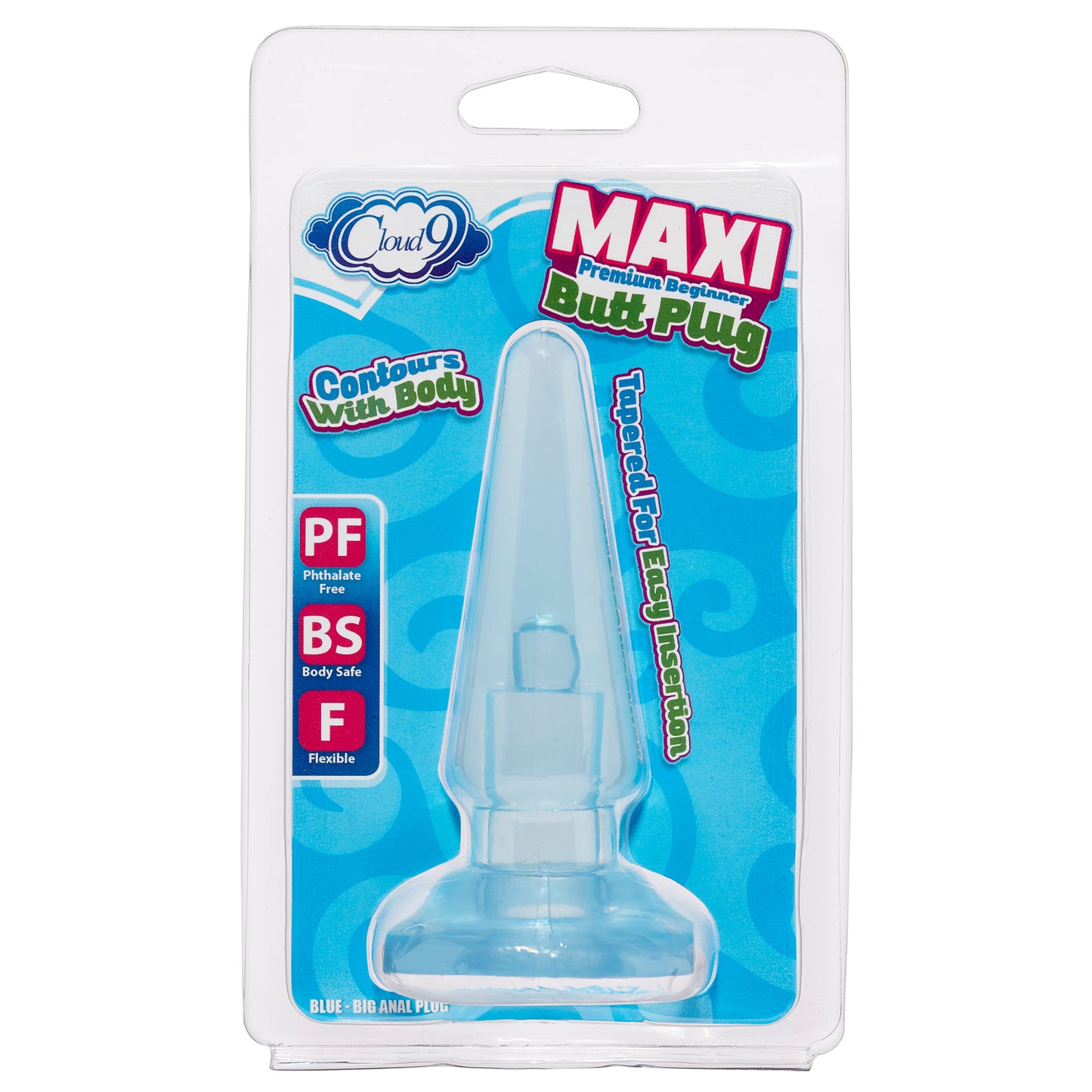 Maxi Butt Plug Blue | 635346638343 | Available at EroticWarehouse.com