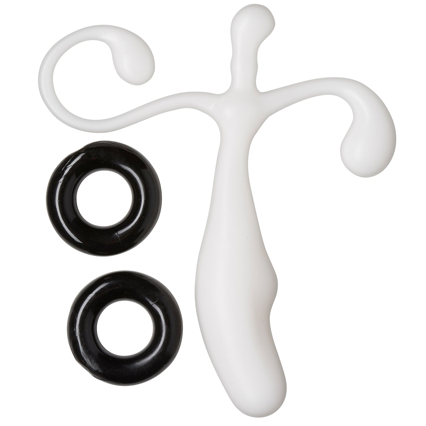 Prostate Stimulator Kit White W/c Rings | 685239852264 | Available at EroticWarehouse.com