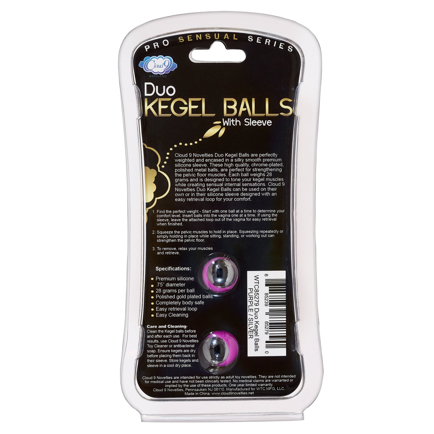 Duo Kegel Balls Purple | 685239852790 | Available at EroticWarehouse.com