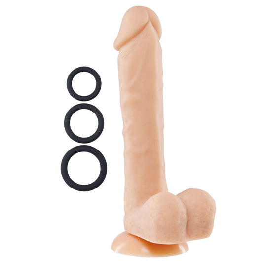 9 Inch Silicone Pro Odorless Dong - Flesh | 685239852882 | Available at EroticWarehouse.com