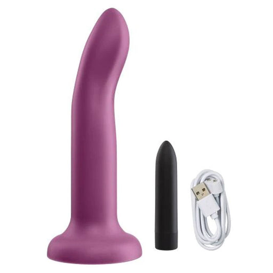 Ergo Super Flexi II Dong Soft and Flexible Liquid Silicone With Vibrator - Plum | 850013016563 | Available at EroticWarehouse.com