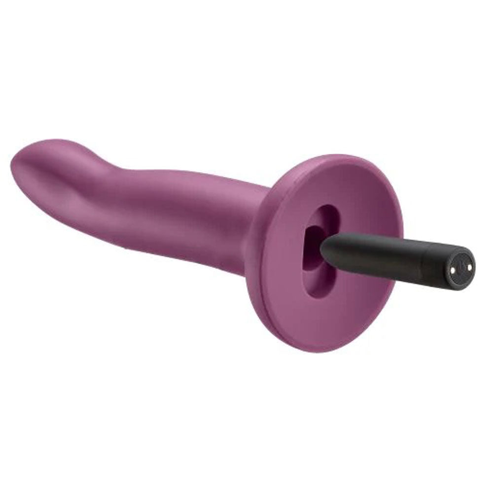 Ergo Super Flexi II Dong Soft and Flexible Liquid Silicone With Vibrator - Plum | 850013016563 | Available at EroticWarehouse.com