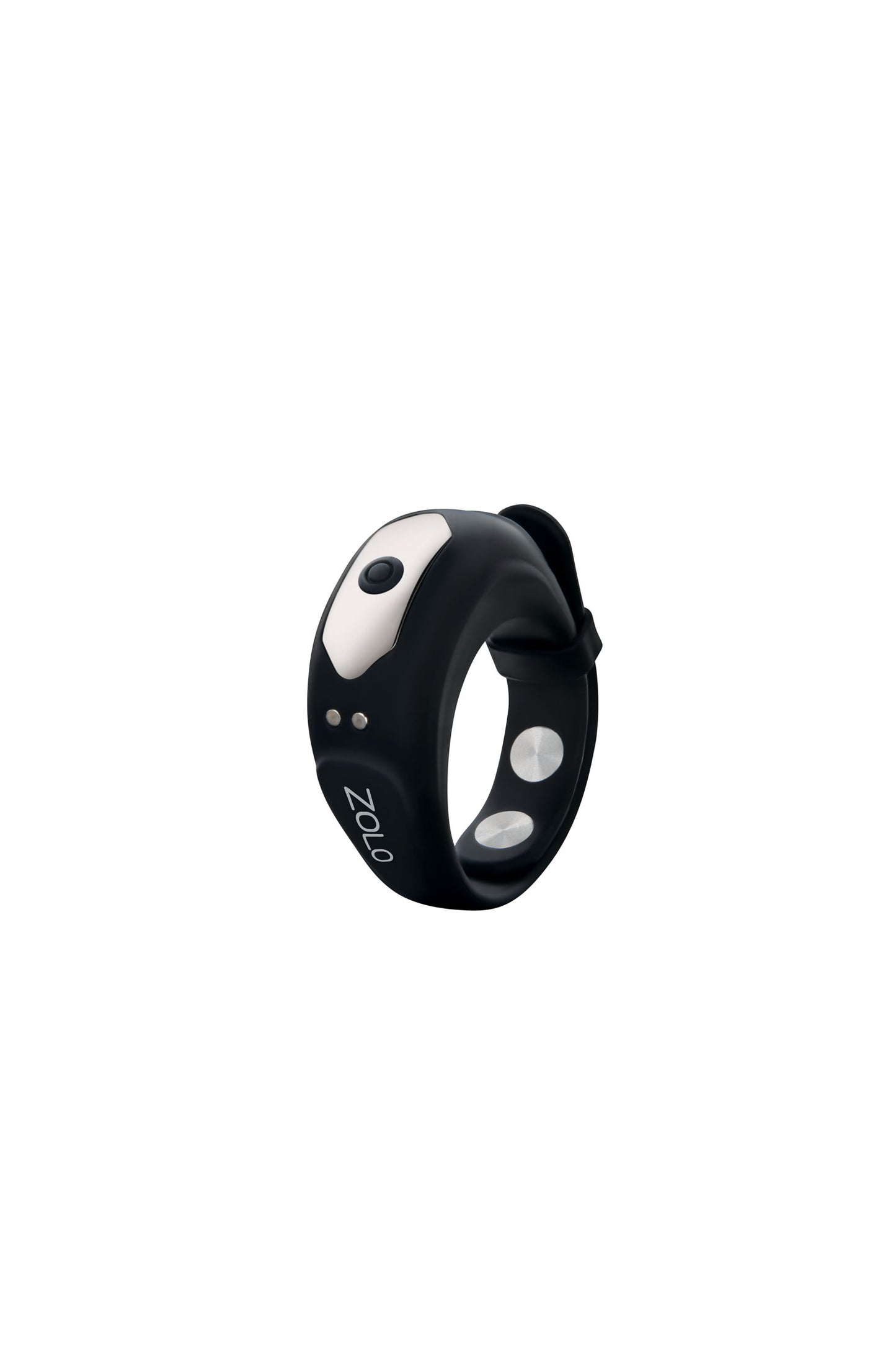 Zolo Fit Rite Vibrate Cock Ring With Snaps - Black | 848416013999 | Available at EroticWarehouse.com