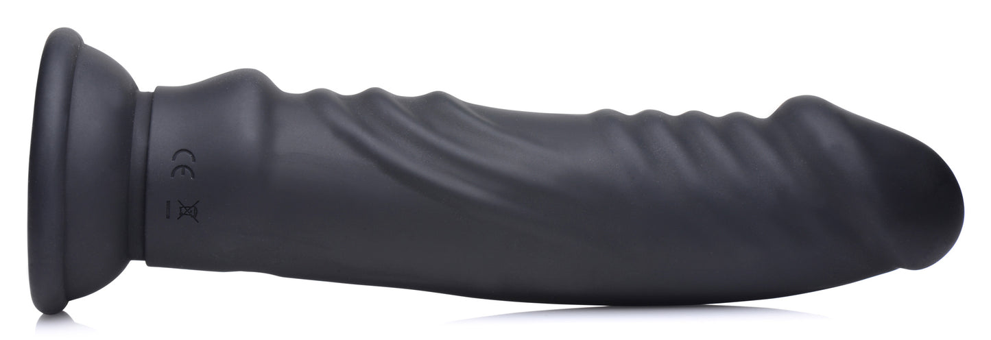 E-Stim and Vibrating Dildo With Remote - Black | 848518042613 | Available at EroticWarehouse.com