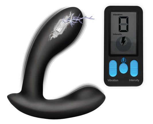 E-Stim and Vibrating Prostate Massager - Black | 848518042637 | Available at EroticWarehouse.com