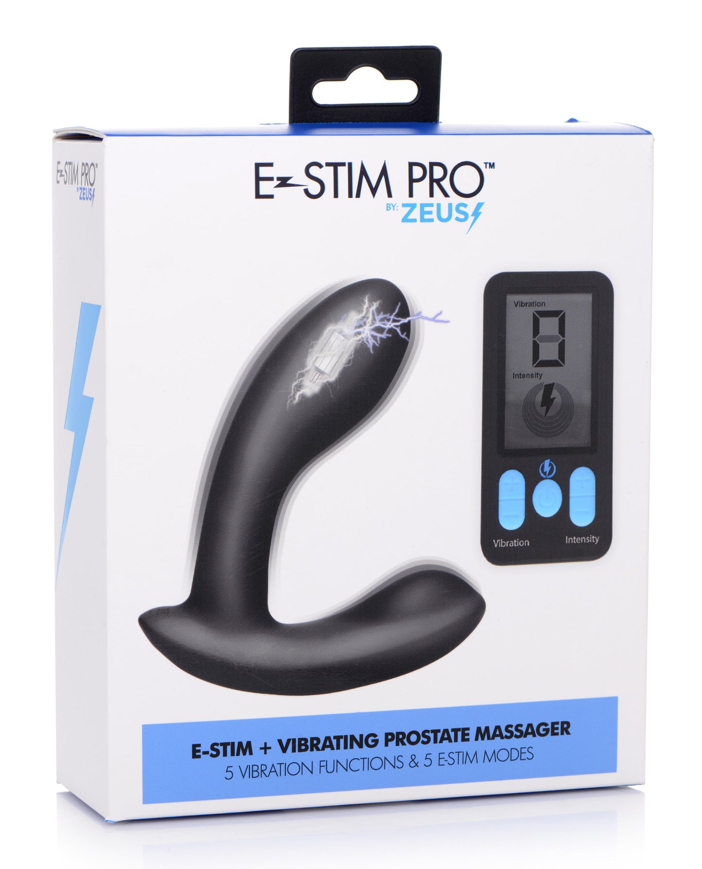 E-Stim and Vibrating Prostate Massager - Black | 848518042637 | Available at EroticWarehouse.com
