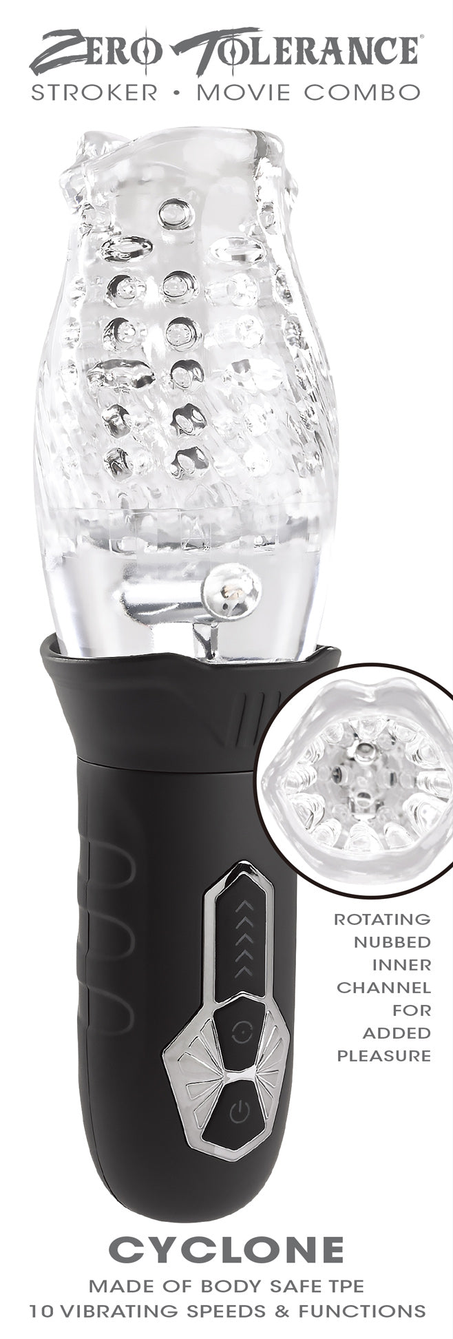 Cyclone - Clear/black | 844477023137 | Available at EroticWarehouse.com
