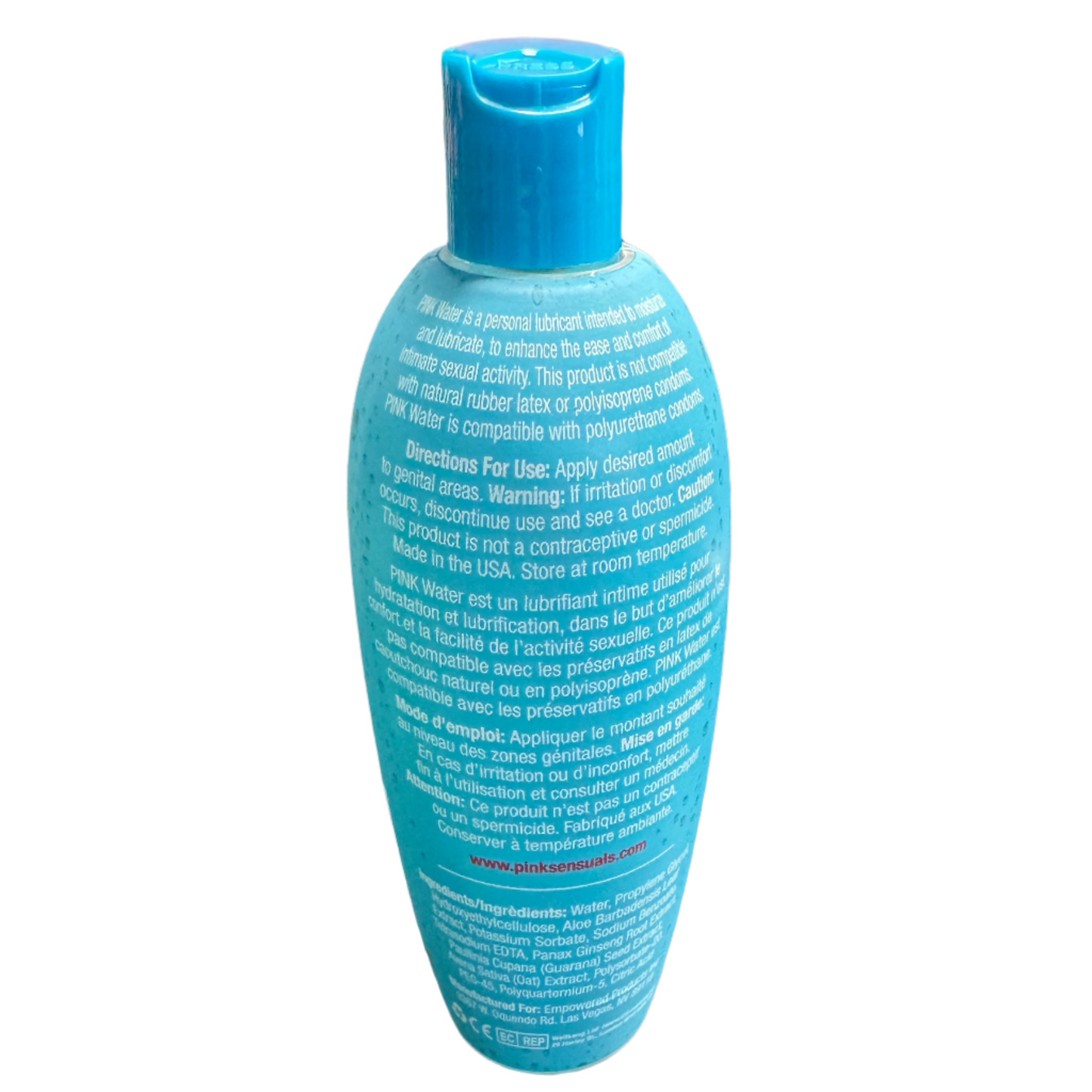 Pink Water Based Lubricant for Women 8 Oz Flip Top Bottle | 891306000968 | Available at EroticWarehouse.com