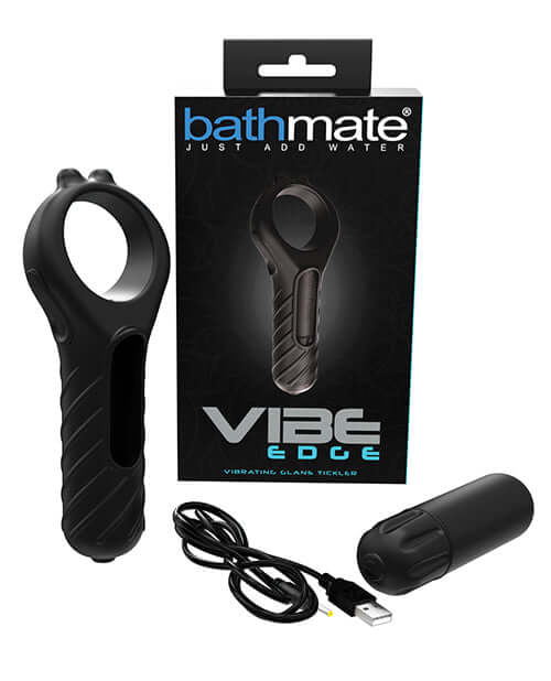Bathmate Vibe Edge Glans Tickler - Black | 5060140201465 | Available at EroticWarehouse.com