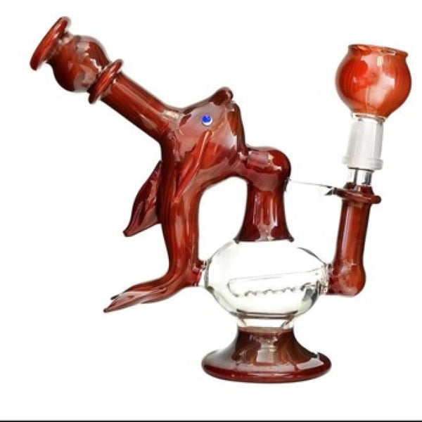 7" Custom Fish Oil Rig With Dabber , Nail, And Bowl | USGP-22014 | Available at EroticWarehouse.com