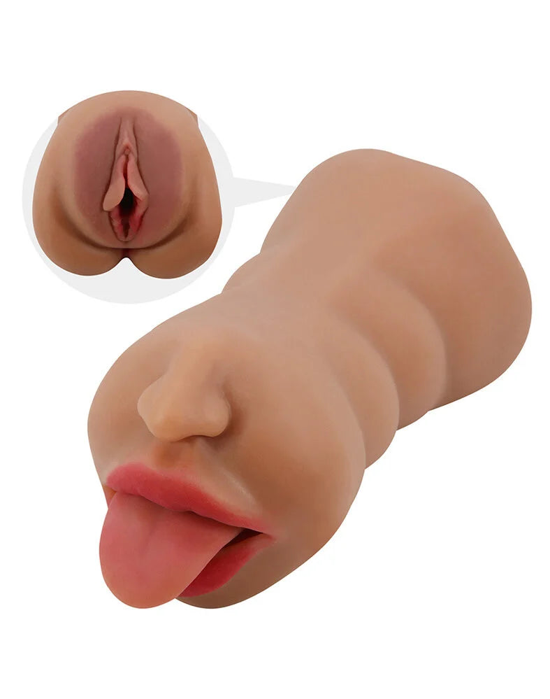 Sarah Mouth Masturbator Sleeve - Brown | 6959532360158 | Available at EroticWarehouse.com