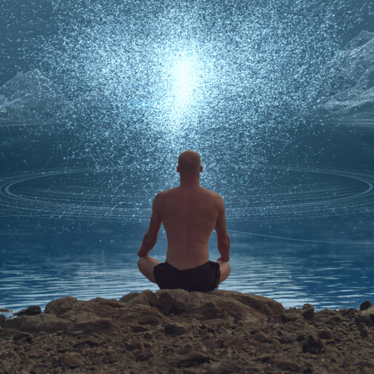 meditating man