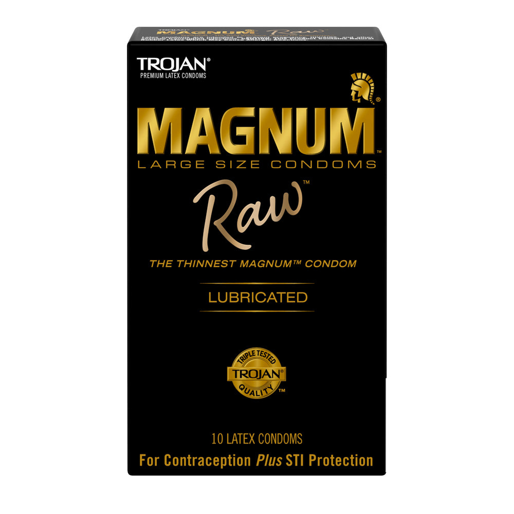 Trojan Magnum Raw 10 Ct | 22600200147 | Available at EroticWarehouse.com