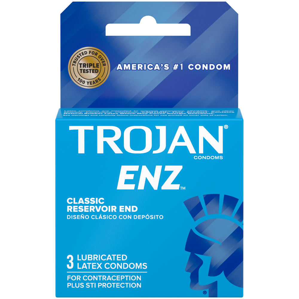 Trojan Enz Lubricatd (3ct) | 22600930501 | Available at EroticWarehouse.com