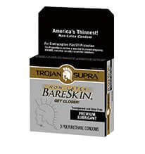 Trojan Bareskin Condoms 3Pk | 22600957058 | Available at EroticWarehouse.com