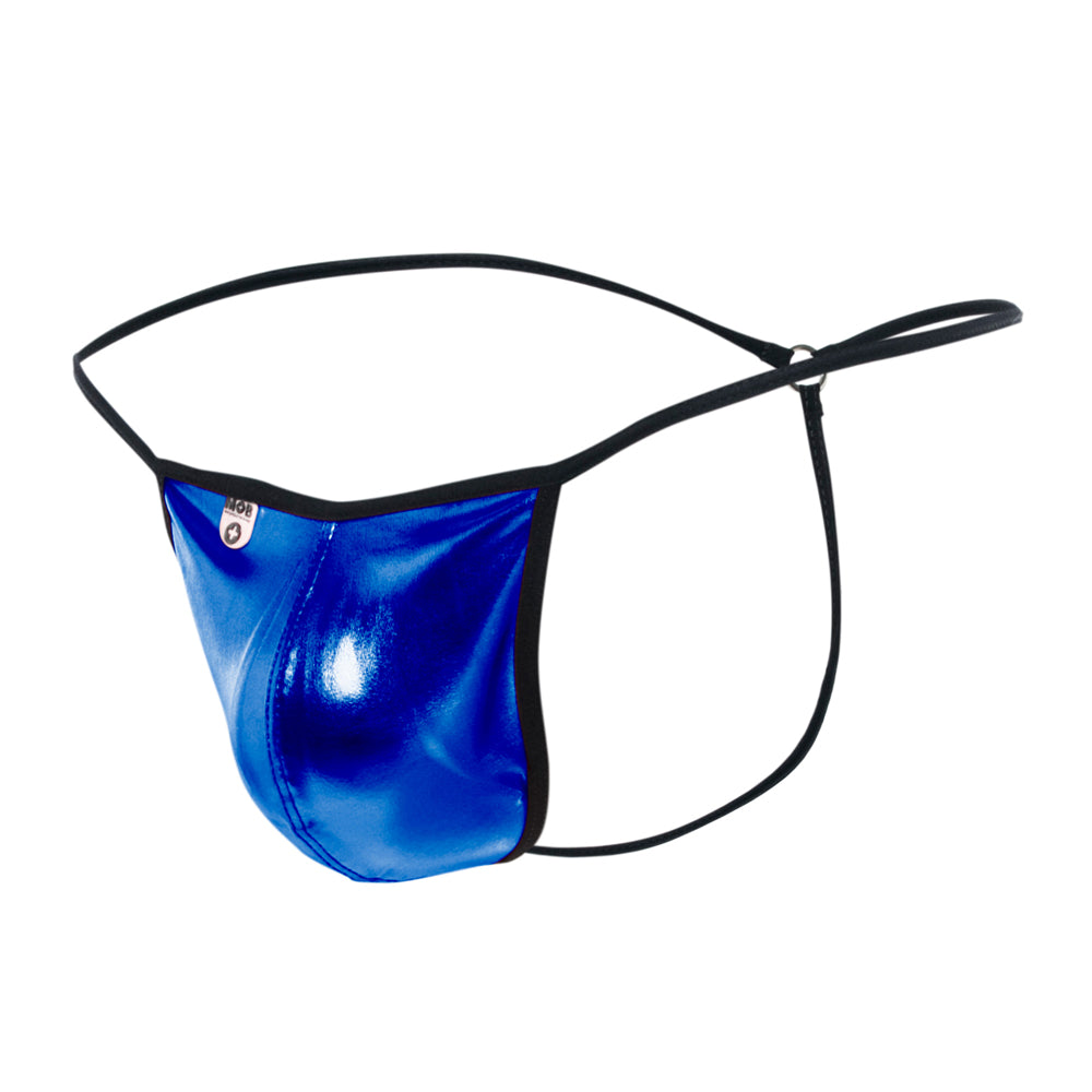 Mirror G String Blue S/M | 47393585196 | Available at EroticWarehouse.com