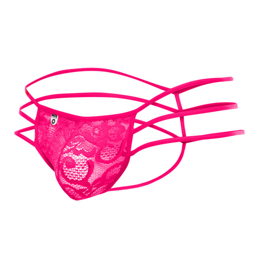 Triple Lace String Thong Hot Pink L/Xl | 47393587039 | Available at EroticWarehouse.com