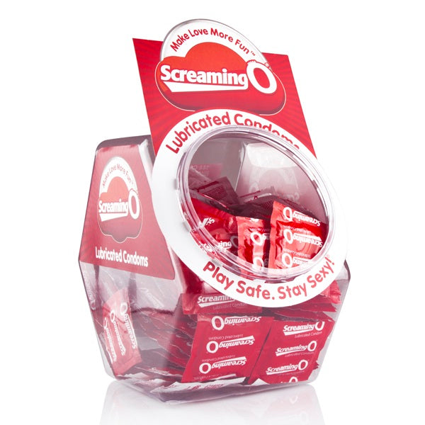 Screaming O Condoms In Candy Bowl 144 Ct Display | 10817483010535 | Available at EroticWarehouse.com