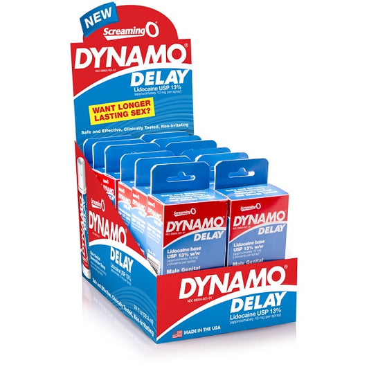 Dynamo Delay Spray 12 Pack In Pop Box 12 Ct Display | 20817483011522 | Available at EroticWarehouse.com