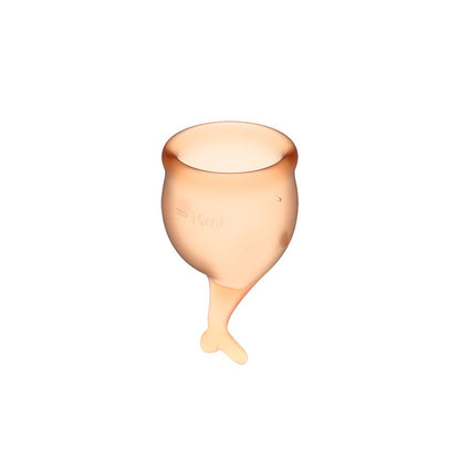 Satisfyer Feel Secure Menstrual Cup Orange | 4061504002286 | Available at EroticWarehouse.com