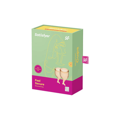 Satisfyer Feel Secure Menstrual Cup Orange | 4061504002286 | Available at EroticWarehouse.com