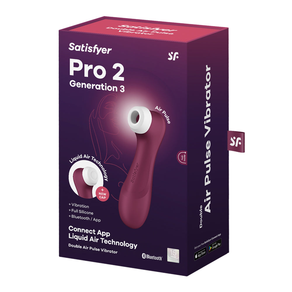 Satisfyer Pro 2 Generation 3 With App Wine Red | 4061504051949 | Available at EroticWarehouse.com