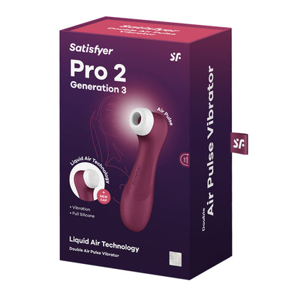 Satisfyer Pro 2 Generation 3 Non-App Wine Red | 4061504058184 | Available at EroticWarehouse.com