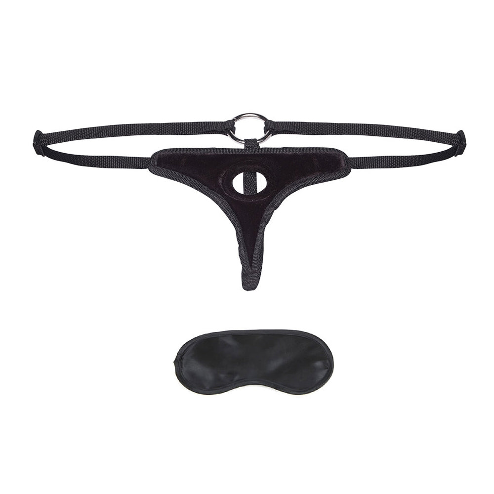 Black Velvet Bikini Strap-On | 4890808062135 | Available at EroticWarehouse.com