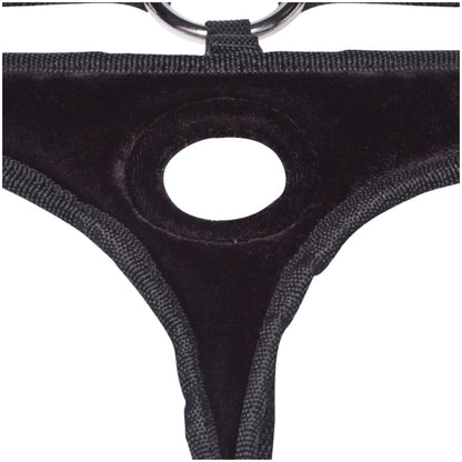 Black Velvet Bikini Strap-On | 4890808062135 | Available at EroticWarehouse.com
