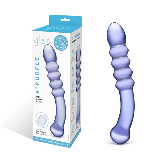Purple Rain Ribbed Dildo | 4890808063163 | Available at EroticWarehouse.com