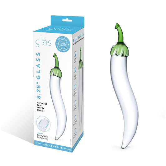 Glass Naturals Chili Pepper Dildo | 4890808063514 | Available at EroticWarehouse.com