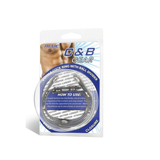 V-Style Cock Ring With Ball Divider | 4890808110447 | Available at EroticWarehouse.com