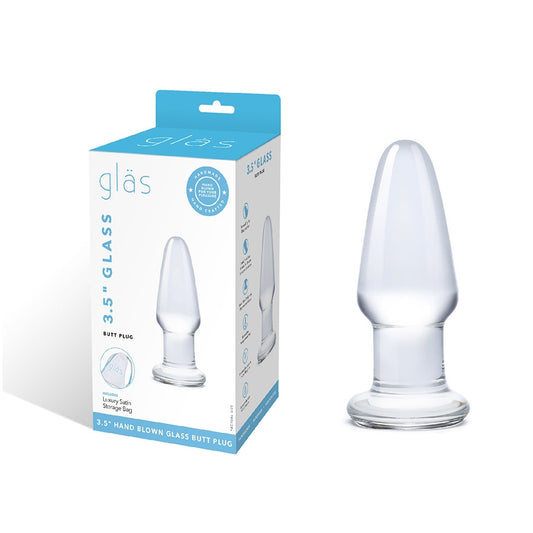 3.5" Glass Butt Plug | 4890808169711 | Available at EroticWarehouse.com
