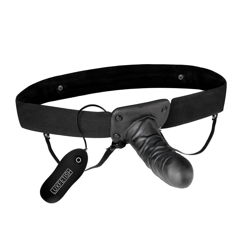 Unisex Vibrating Hollow Strap-On Dildo | 4890808210932 | Available at EroticWarehouse.com