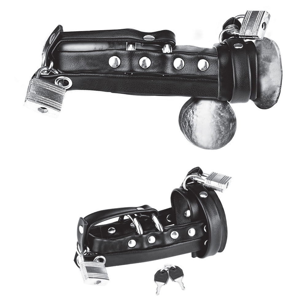 Gimp Cock Locking Chastity Sheath With Double Metal Cock Ring | 4890808211588 | Available at EroticWarehouse.com