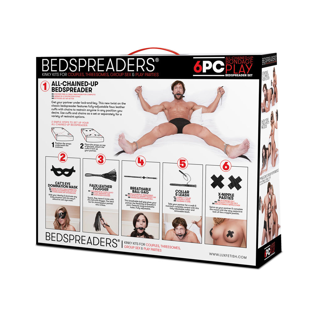 All-Chained-Up Bondage Play 6Pc Bedspreader Set | 4890808218044 | Available at EroticWarehouse.com