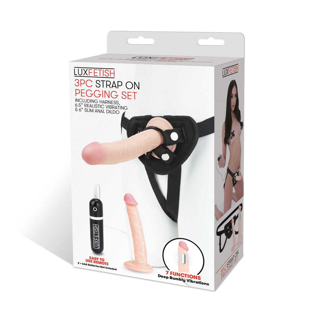 3 Pc Strap-On Pegging Set | 4890808233764 | Available at EroticWarehouse.com