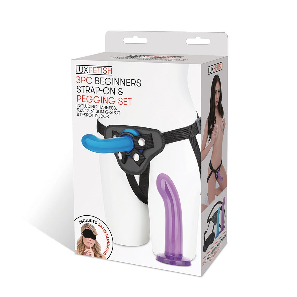 3 Pc Beginners Strap-On & Pegging Set | 4890808245545 | Available at EroticWarehouse.com