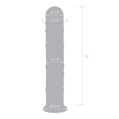 Glas 10'' Extra Large Glass Dildo | 4890808250471 | Available at EroticWarehouse.com